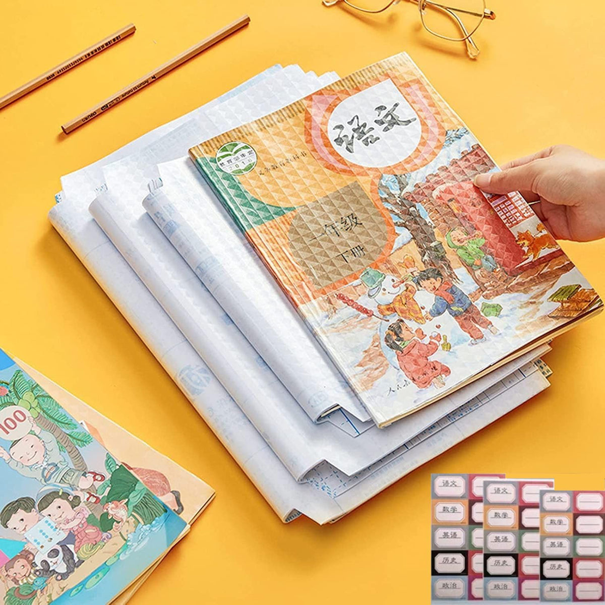 Self-adhesive transparent protective Note & Book cover (Pack of 30)