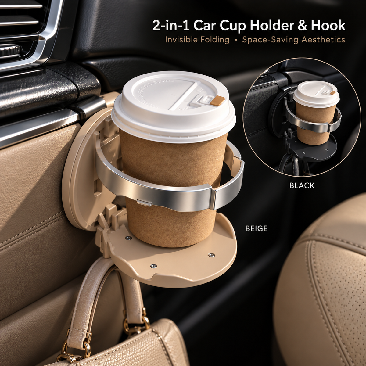 Universal Foldable Car Cup/Bottle Holder– (Perfect for all car)