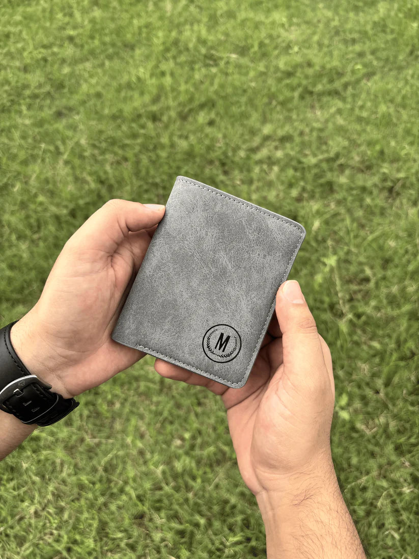 RFID Safe Short Leather Imported Wallet