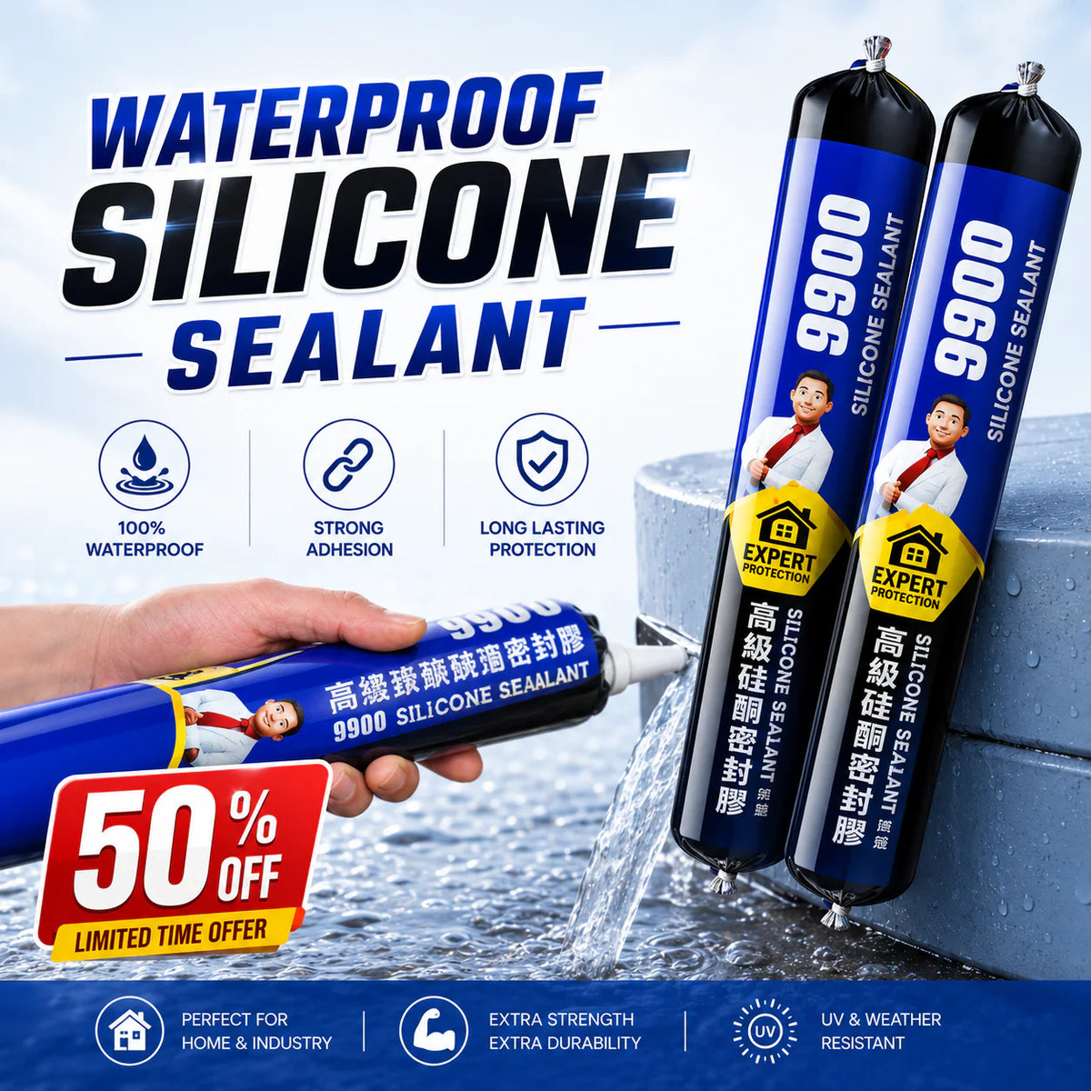 Waterproof Silicone Sealant Best for Roof & Leak Repair