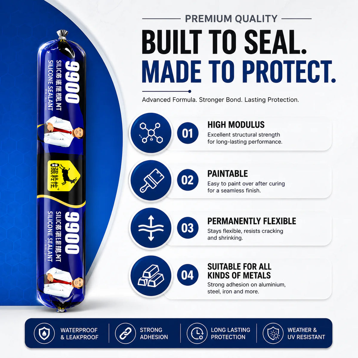 Waterproof Silicone Sealant Best for Roof & Leak Repair