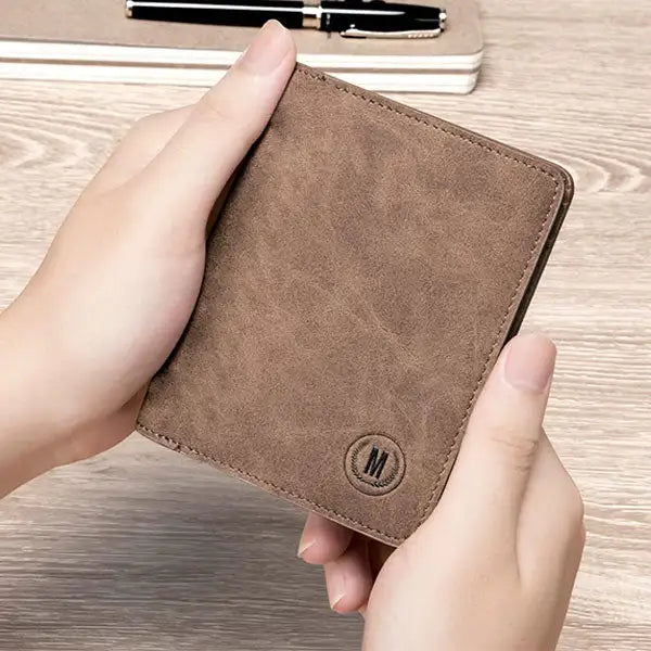 RFID Safe Short Leather Imported Wallet