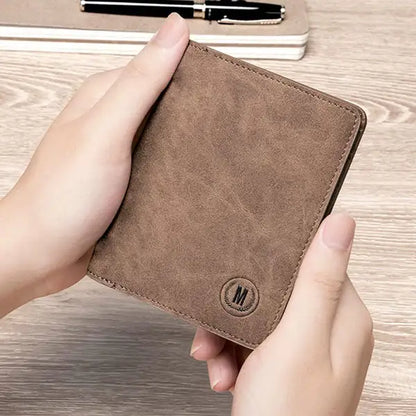 RFID Safe Short Leather Imported Wallet