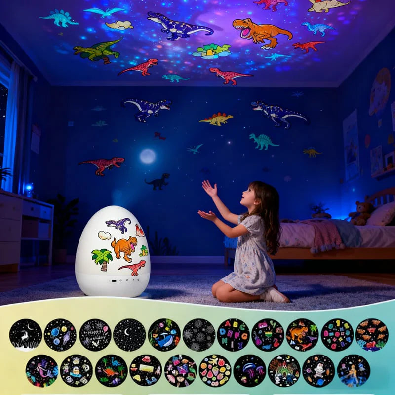 Kids Dinosaur Egg Shape Light Projector with Bluetooth Speaker