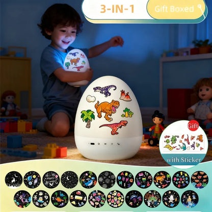 Kids Dinosaur Egg Shape Light Projector with Bluetooth Speaker
