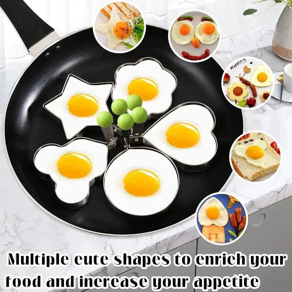 5-Set Fried Egg Molds - Multifunctional Breakfast Tool