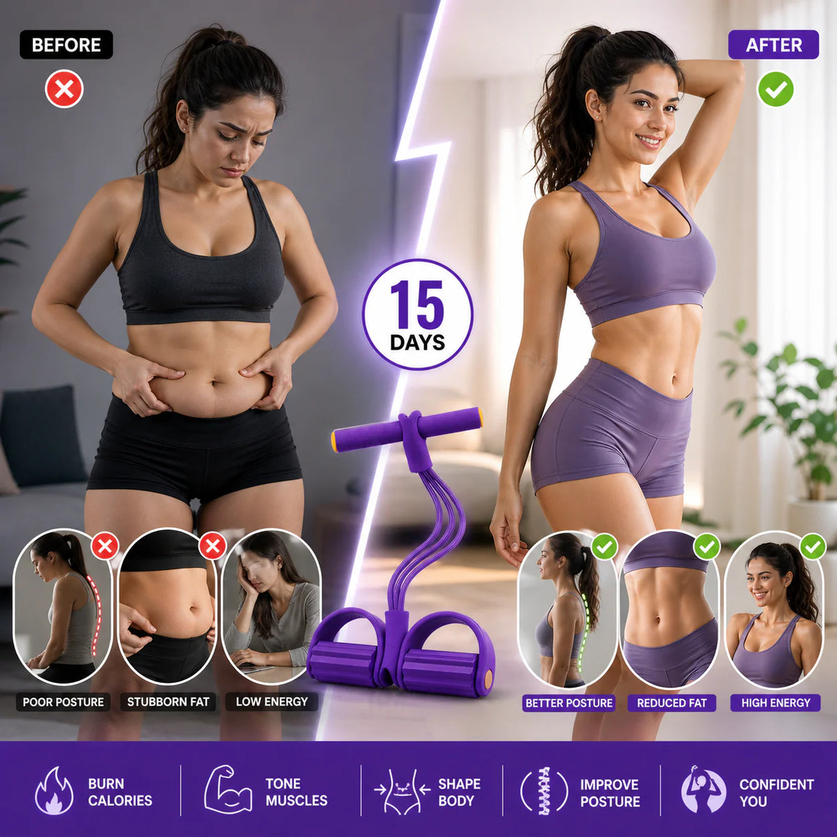 Yoga Pedal Puller Resistance Band for Home Exercise -50% Off