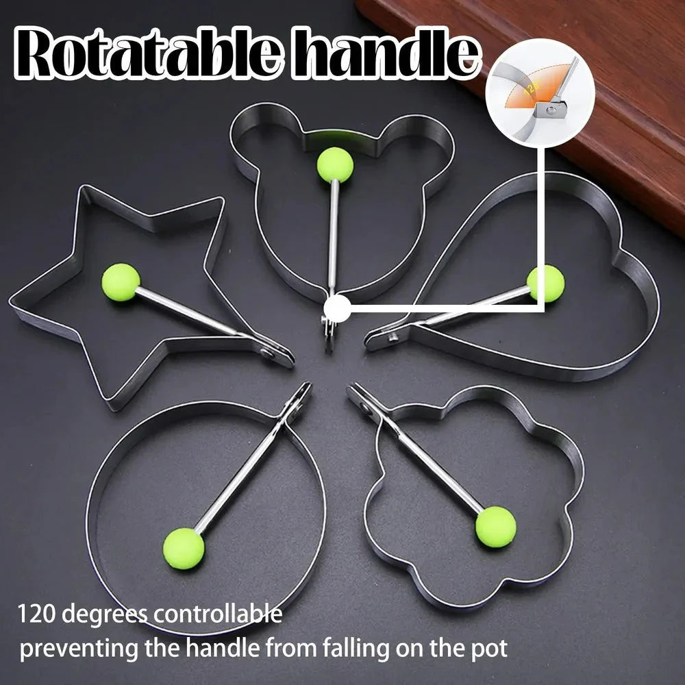5-Set Fried Egg Molds - Multifunctional Breakfast Tool