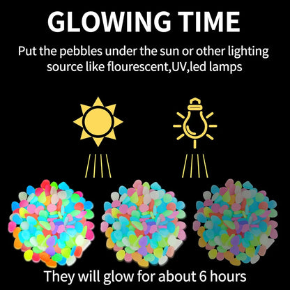 Luminous Stones – Mixed Color Night Glow Stones (150 pcs)