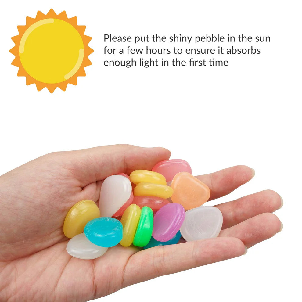 Luminous Stones – Mixed Color Night Glow Stones (150 pcs)