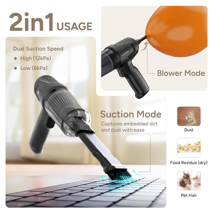 2-in-1 Wireless  Powerful Car Vacuum Cleaner