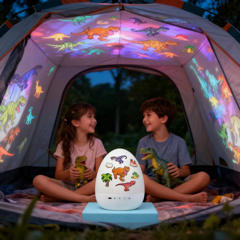 Kids Dinosaur Egg Shape Light Projector with Bluetooth Speaker