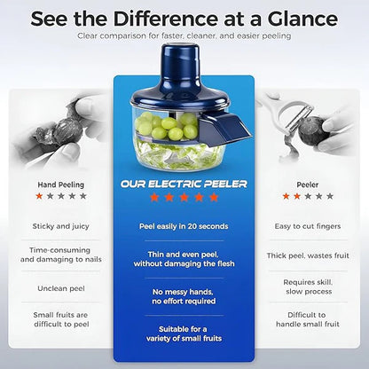 Automatic Rechargeable Fruit & Vegetable Peeler – 3x Faster, Zero Effort