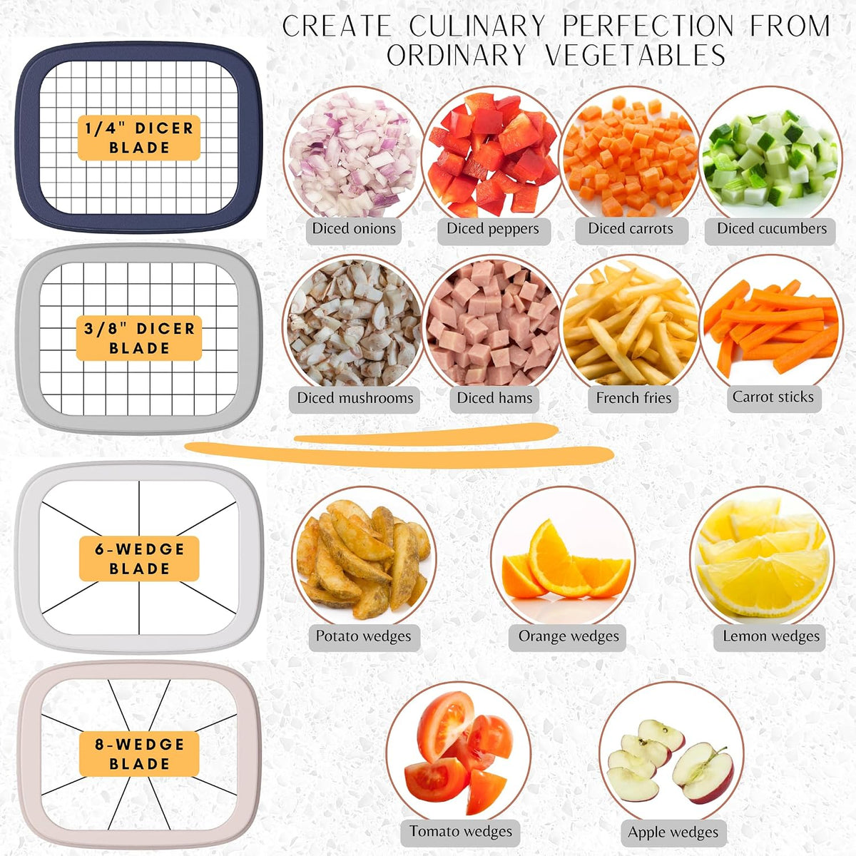 Snapit French Fry Cutter and Vegetable Chopper - Perfect for Potatoes, Onions