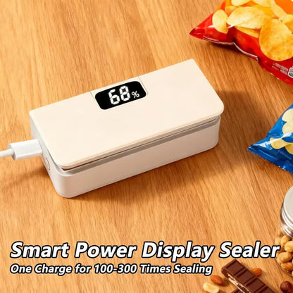 InstantSeal - 2 in 1 bag sealer & cutter | rechargeable |LED Display|