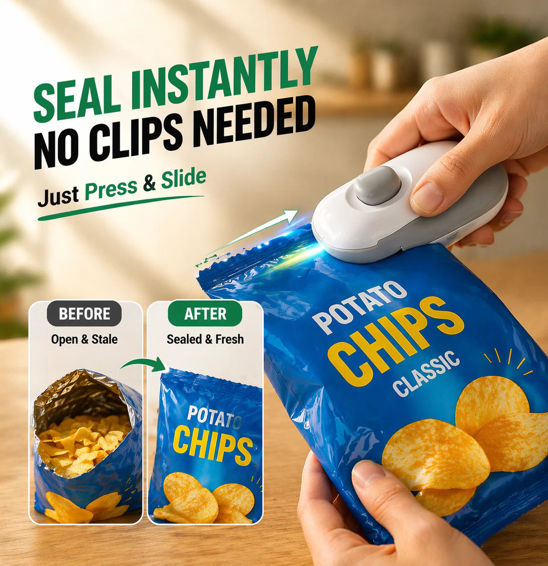 Mini Sealing Machine – Seal Packets Instantly & Keep Food Fresh Longer
