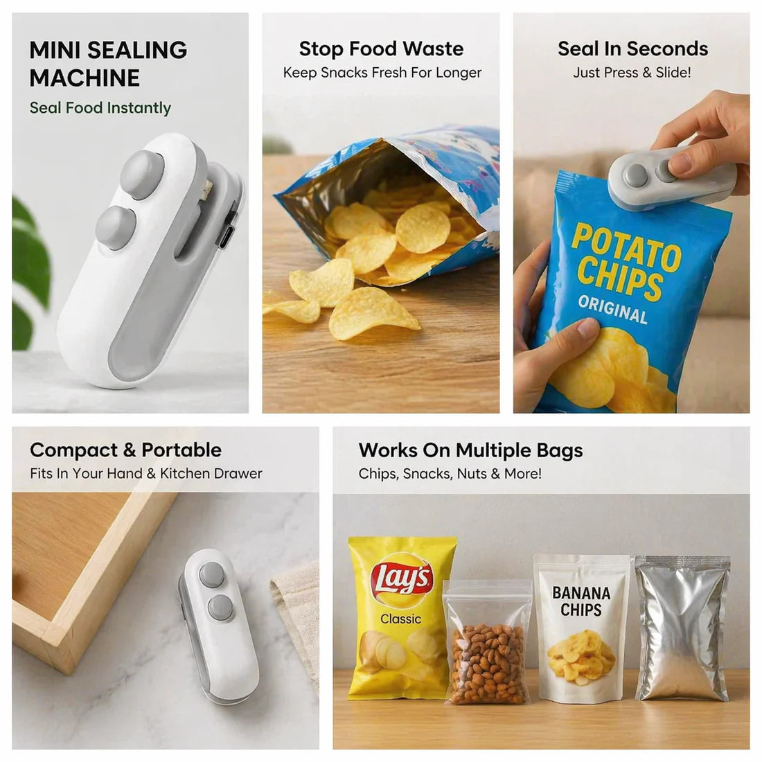 Mini Sealing Machine – Seal Packets Instantly & Keep Food Fresh Longer