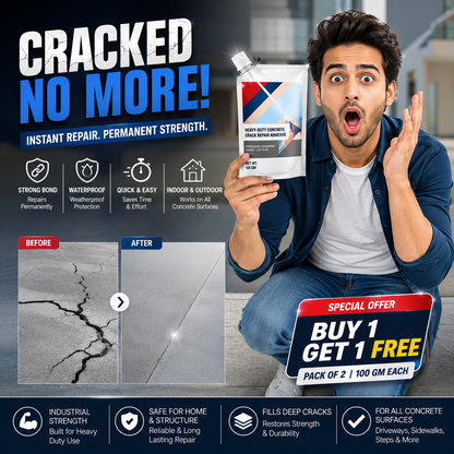 CrackSeal Pro – Heavy-Duty Concrete Repair Adhesive (BUY 1 GET 1 FREE)