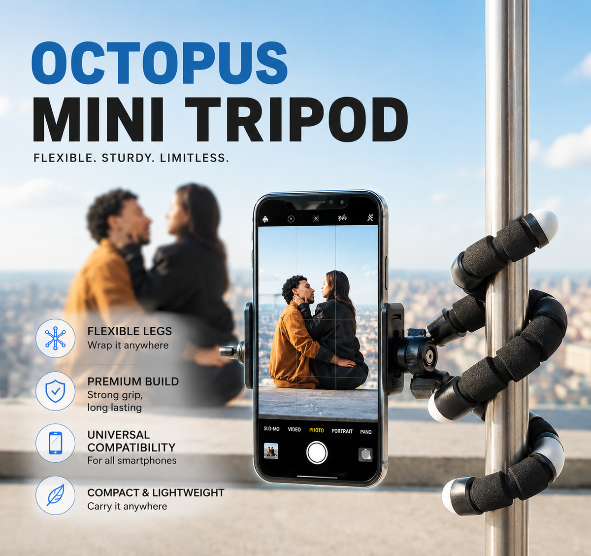 🔥📸Flexible Mini Octopus Tripod with Free Remote