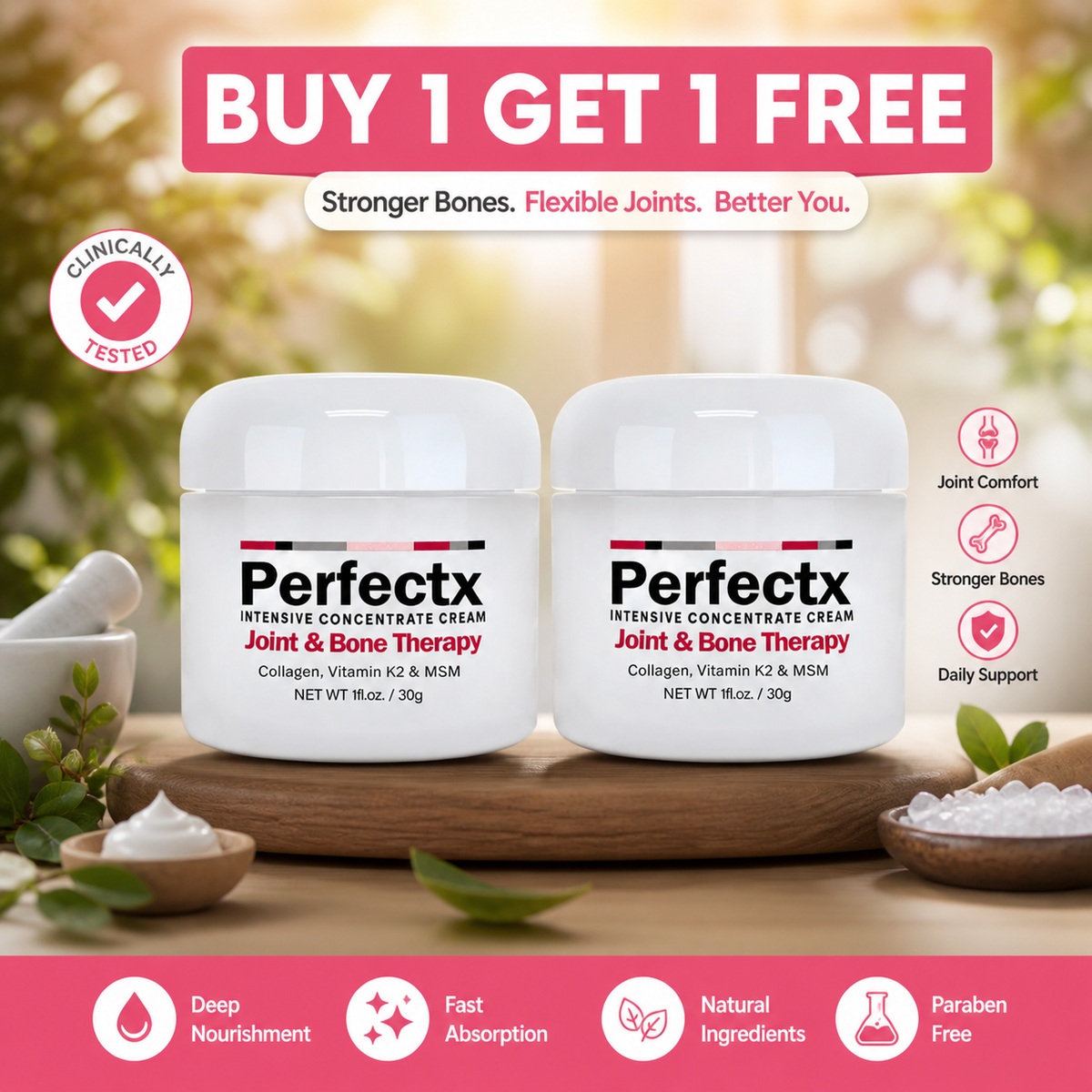 Perfectx Joint and Bone Treatment Cream-Buy 1 Get 1 Free Offer