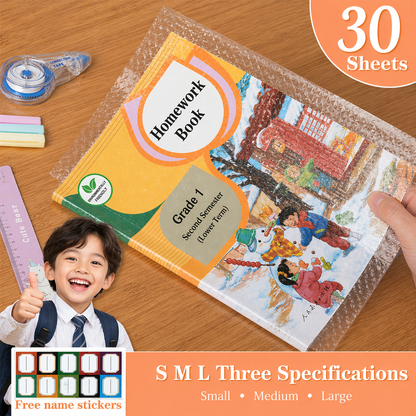 Self-adhesive transparent protective Note & Book cover (Pack of 30)