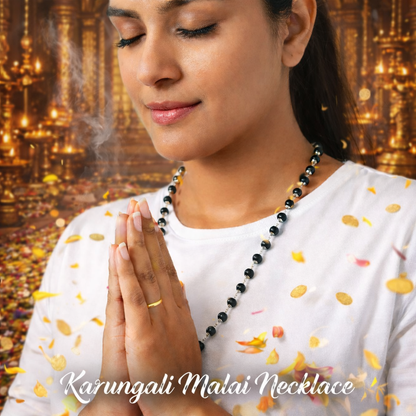 Karungali Malai Silver Cap Necklace-(BUY 1 GET 1 FREE)