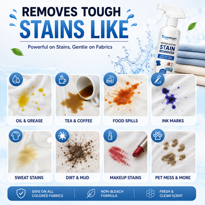 Powerful All Textile Cleaner For All Color Fabric Stain Remover Spray (BUY 1 GET 1 FREE)