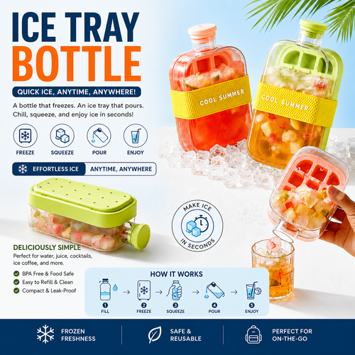 Instant Ice Tray Bottle 800ml