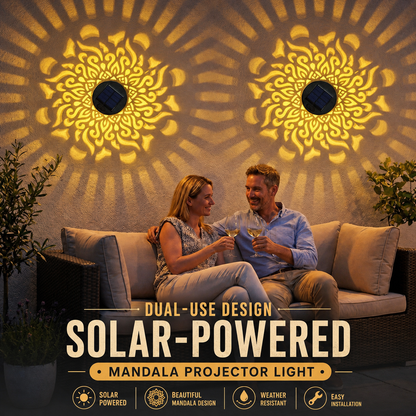 Limited-time 50% off⏰Solar-Powered Mandala Projector Light