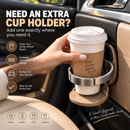 Universal Foldable Car Cup/Bottle Holder– (Perfect for all car)