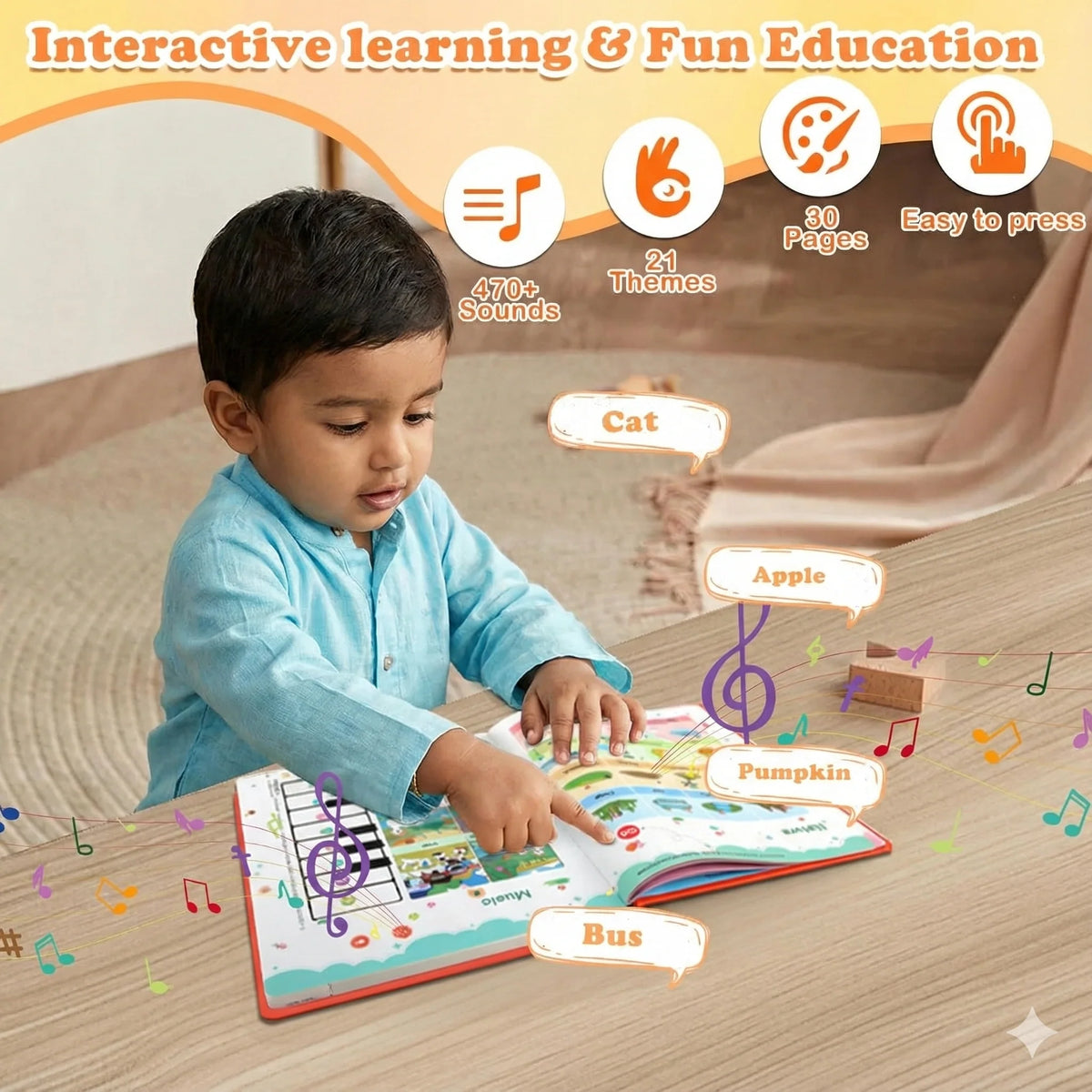 Learning Interactive First Phonics Sound Book (2-7year)