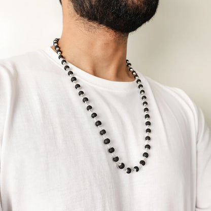 Karungali Malai Silver Cap Necklace-(BUY 1 GET 1 FREE)