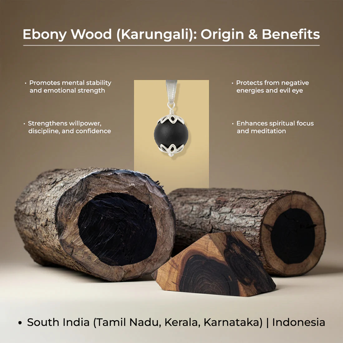 Karungali Malai Silver Cap Necklace-(BUY 1 GET 1 FREE)