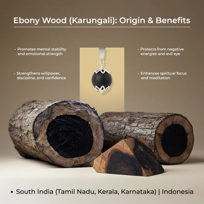 Karungali Malai Silver Cap Necklace-(BUY 1 GET 1 FREE)