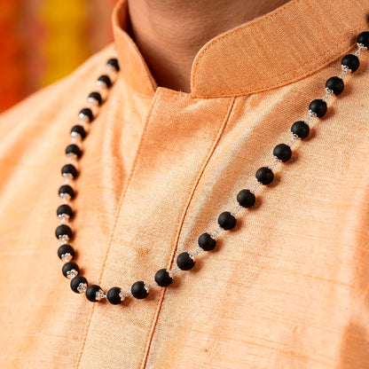 Karungali Malai Silver Cap Necklace-(BUY 1 GET 1 FREE)