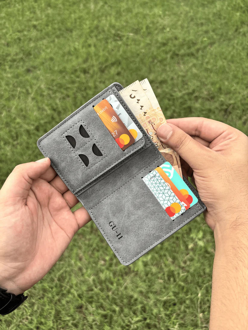 RFID Safe Short Leather Imported Wallet