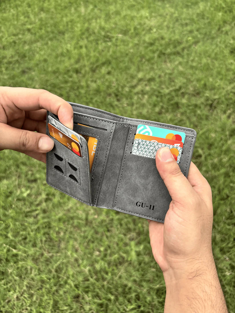 RFID Safe Short Leather Imported Wallet