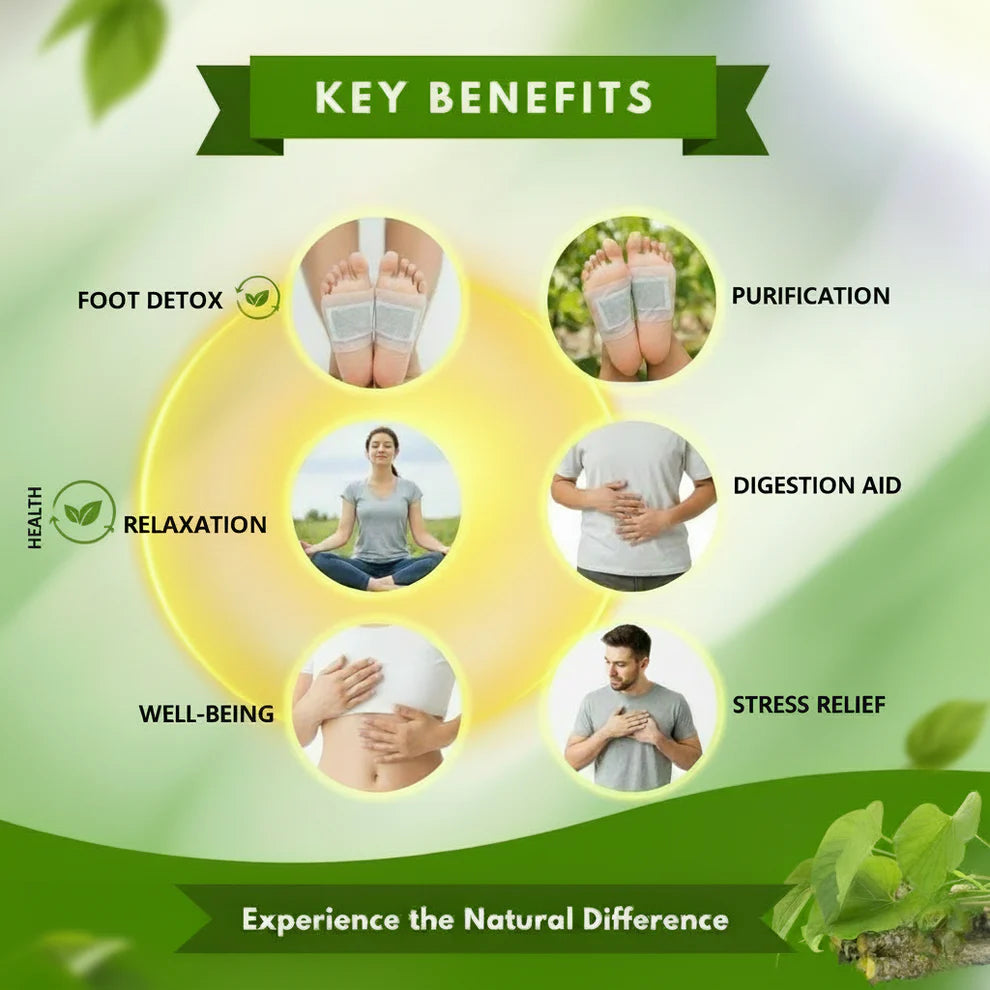 Detox Foot Patches Herbal  🌿✨ (Buy 1 Get 1 Free🔥)