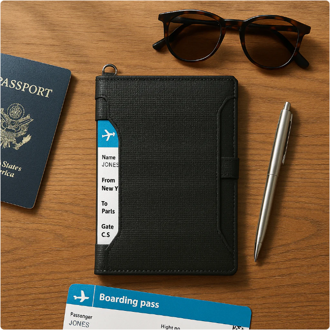 RFID Travel Wallet-Passport Holder Organizer