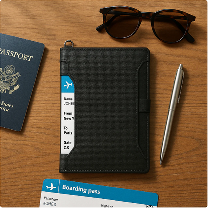 RFID Travel Wallet-Passport Holder Organizer