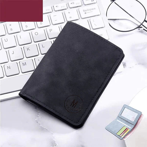RFID Safe Short Leather Imported Wallet
