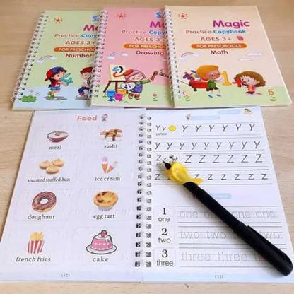 Magic Practice Copybook (4 BOOKS,Pen Set,Grip,10 REFILL) – 50% OFF Today!