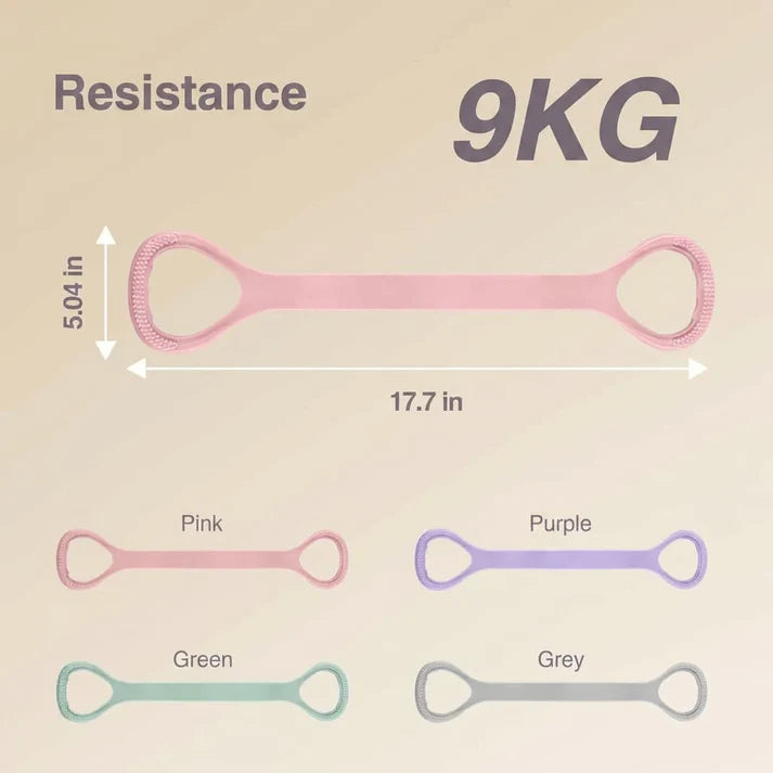 Figure 8 Silicone Resistance Exercise Bands (Pack of 2)
