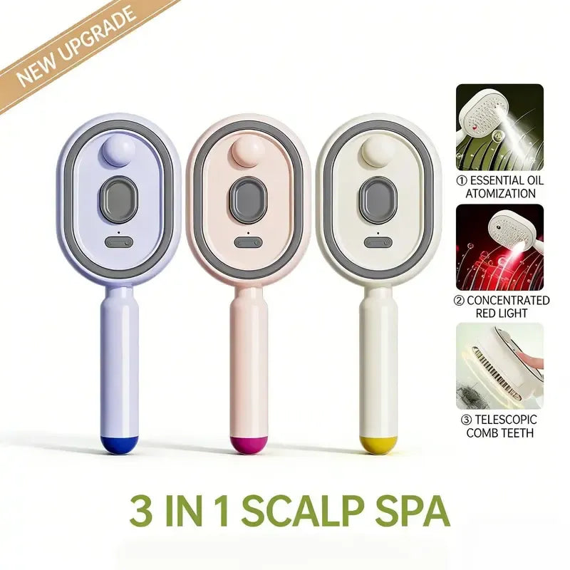 3 in 1 Hair Straightener Comb with Mist & Massage (Wireless)