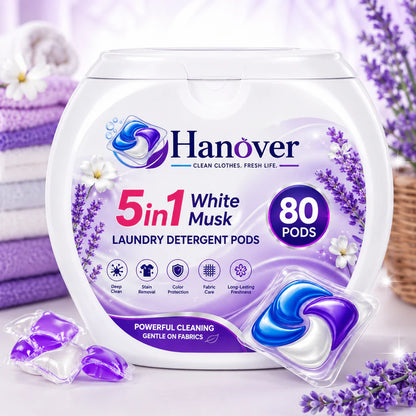 5-in-1 White Musk Laundry Detergent Pods (Buy 2 Get 1 Pack Free)