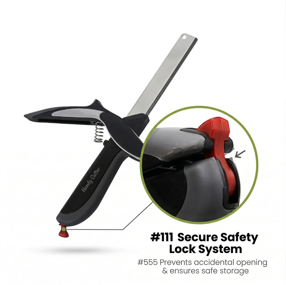 Clever Cutter - 2-in-1 Smart Scissors | Zero-Counter-Mess | Instant-Food Slicer