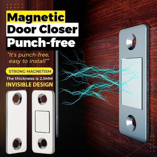 🚪 BUY 1 GET 9 FREE! 🔥 Non-Perforated Magnetic Door Closer - Easy Installation & Silent Closure, Ideal for Home and Office ✨