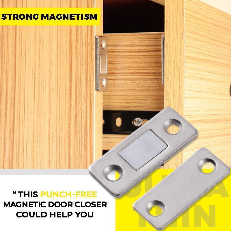 🚪 BUY 1 GET 9 FREE! 🔥 Non-Perforated Magnetic Door Closer - Easy Installation & Silent Closure, Ideal for Home and Office ✨