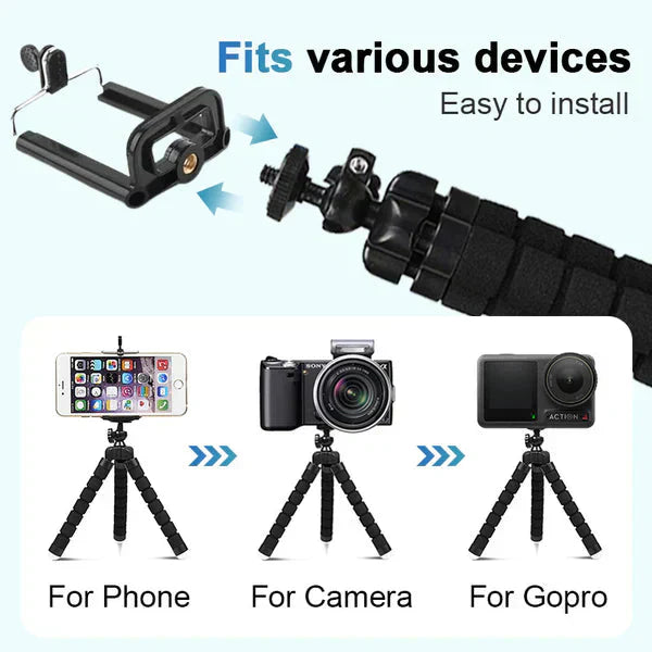 🔥📸Flexible Mini Octopus Tripod with Free Remote