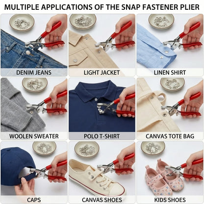QuickSnap Button Plier Tool Kit | No-Sew Instant Press Buttons